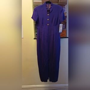 NWT! VINTAGE | SPENCER JEREMY | SILK MAXI MANDARIN STYLE DRESS